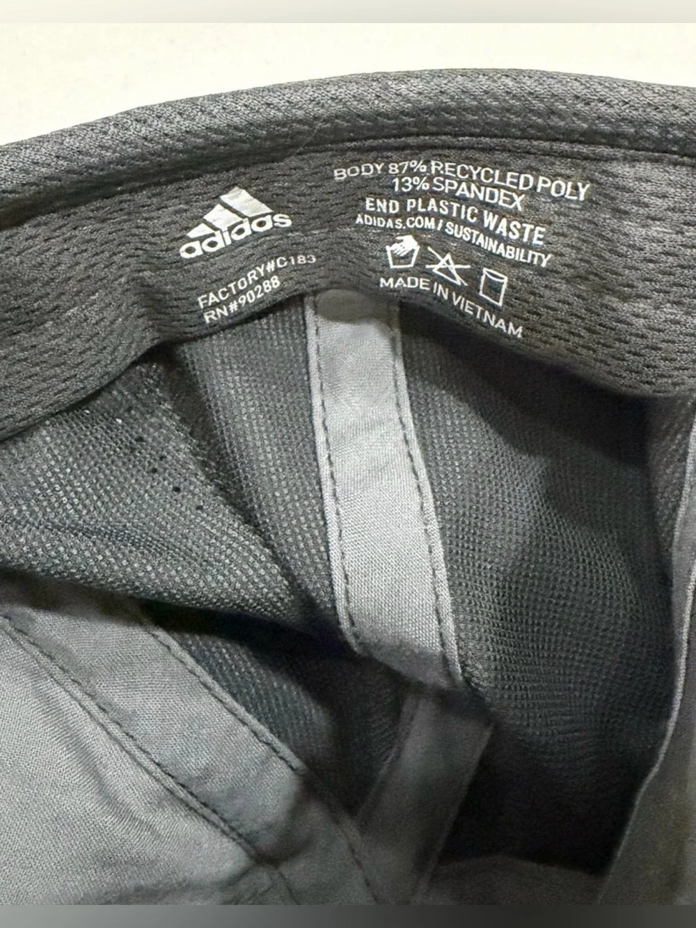 Women’s Gray and Pink Adidas Hat Baseball Cap Velcro Closure in back